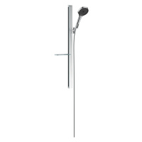 Hansgrohe Rainfinity, sprchová sada 130 3jet EcoSmart s tyčou 90 cm a poličkou na mydlo, chrómov