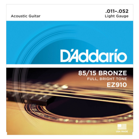 D'Addario EZ910 80/15 Bronze Mid Light - .011 - .052