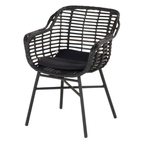 Čierna plastová záhradná stolička Cecilia – Hartman