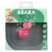 Tanier pre bábätká Silicone Suction Plate Beaba Mineral Grey zo silikónu sivý od 4 mes