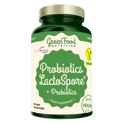GREENFOOD NUTRITION Probiotiká lactospore + prebiotiká 60 kapsúl