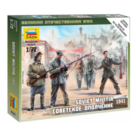 Wargames (WWII) figurky 6181 - Soviet Militia 1941 (1:72) Zvezda