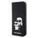 Púzdro Karl Lagerfeld iPhone 14 Pro 6.1" bookcase black Saffiano Karl & Choupette (KLBKP14LSANKC