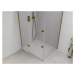 MEXEN/S - Roma sprchovací kút 80x70, kyvný, číre sklo, zlatá + vanička 854-080-070-50-00-4010