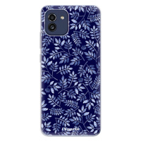 Odolné silikónové puzdro iSaprio - Blue Leaves 05 - Samsung Galaxy A03