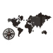 Moderné nástenné hodiny WORLD MAP WENGE wenge