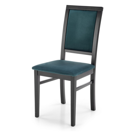 Jedálenská stolička Kely čierna/tmavozelená