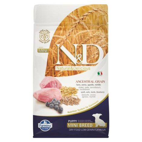 Farmina N&D dog AG puppy mini, lamb, spelt, oats & blueberry 0,8kg