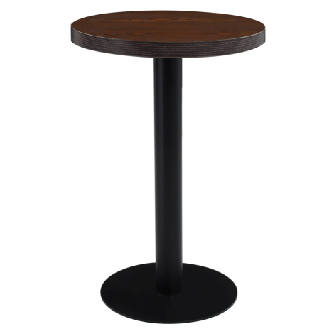 vidaXL Bistro stolík tmavohnedý 50 cm MDF