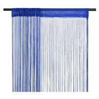 Šnúrkové záclony, 2 ks, 140x250 cm, modrá