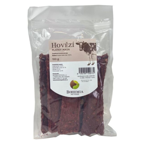 BOHEMIA PET FOOD Hovädzie plátky pre psov 100 g