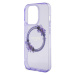 Guess PC/TPU Flowers Ring Glossy Logo MagSafe Zadný Kryt pre iPhone 15 Pro Max Purple