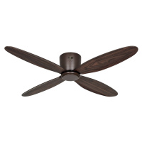 Stropný ventilátor Eco Plano II, bronz, tichý, Ø 132 cm