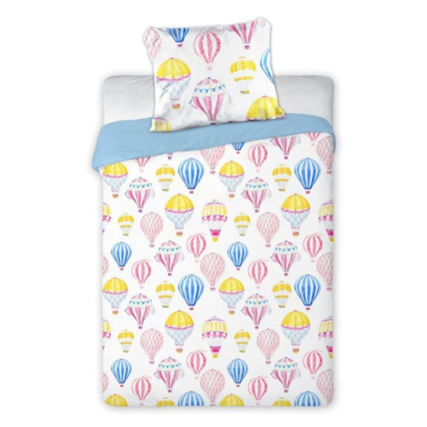 Detské bavlnené posteľné prádlo Balóny 005 - 100x135 cm FARO
