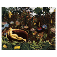 Diamantové maľovanie - SEN (HENRI ROUSSEAU) Rámovanie: vypnuté plátno na rám, Rozmer: 40x50 cm