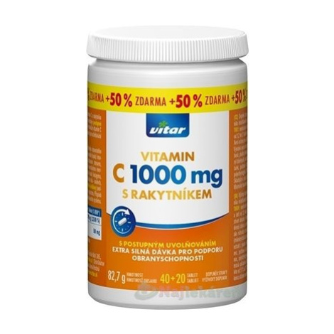 VITAMIN C 1000 mg S RAKYTNÍKOM, 40+20 tbl Zadarmo