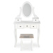 HALMAR Sara toaletný stolík s taburetkou biela