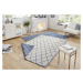Kusový koberec Twin-Wendeteppiche 103119 blau creme – na ven i na doma - 80x150 cm NORTHRUGS - H