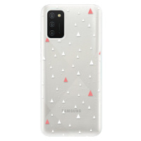 Odolné silikónové puzdro iSaprio - Abstract Triangles 02 - white - Samsung Galaxy A02s