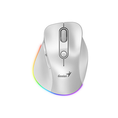 Myš bezdrátová, Genius Ergo 9000S Pro, bílá, optická, 2400DPI