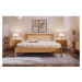 Dvojlôžková posteľ z dubového dreva s ratanovým čelom 160x200 cm Pola - The Beds