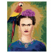 Diamantové maľovanie - FRIDA KAHLO A PAPAGÁJ Rámovanie: bez rámu a bez vypnutia plátna, Rozmer: 