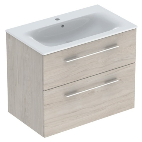 Kúpeľňová skrinka s umývadlom Geberit Selnova 80x50,2x65,2 cm v prevedení svetlý orech hickory 5