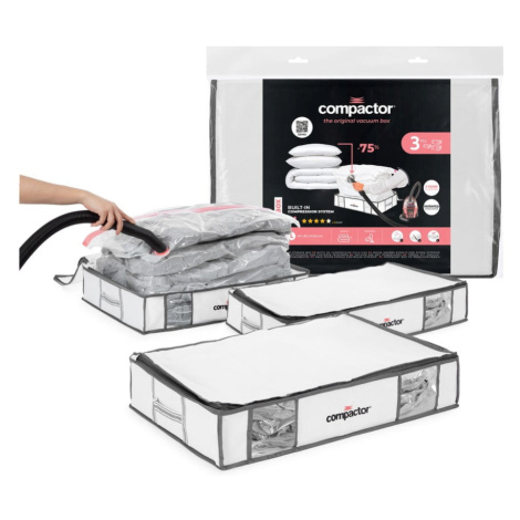 Vákuové/vystužené látkové úložné boxy na oblečenie v súprave 3 ks 45x65x15,5 cm Life – Compactor