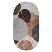 Umývateľný koberec v krémovo-hnedej farbe 120x180 cm Oval – Vitaus