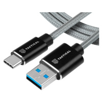 Kábel Tactical Fast Rope Aramid 021, USB-A na USB-C 15W 5V/3A, 0.3m, sivý