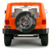 Autíčko Jeep Wrangler 2007 M&M Jada kovové s otvárateľnými dverami a figúrka Orange dĺžka 18 cm 