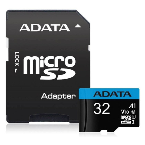 ADATA MicroSDHC karta 32GB UHS-I Class 10, A1 + SD adaptér, Premier