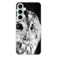 Odolné silikónové puzdro iSaprio - BW Owl - Samsung Galaxy S23 FE