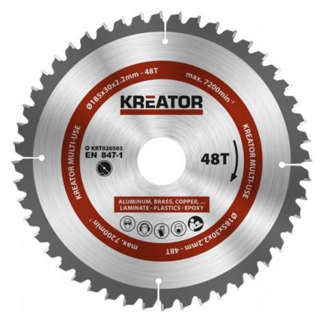 Kreator Príslušenstvo Kreator pílový kotúč univerzálny 185mm, 48T