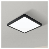 LED stropné svietidlo Fueva 5, IP20 čierne 21x21cm