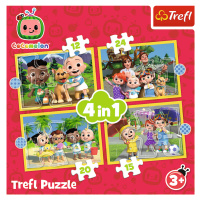 Trefl Puzzle 4v1 - Cocomelon, zoznámte sa s hrdinami / Cocomelon