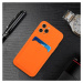 Xiaomi Poco M4 Pro 4G, silikónové puzdro s držiakom na kartu, Wooze Card Slot, oranžová