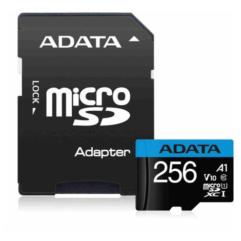 ADATA MicroSDHC karta 256GB UHS-I Class 10, Premier + adaptér