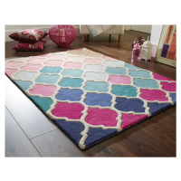 Ručně všívaný kusový koberec Illusion Rosella Pink/Blue - 120x170 cm Flair Rugs koberce