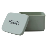 Svetlozelený desiatový box Design Letters Veggies, 8,2 x 6,8 cm
