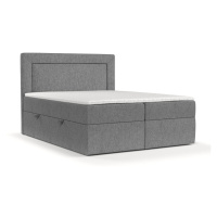 Sivá boxspring posteľ s úložným priestorom 200x200 cm Imagine – Maison de Rêve