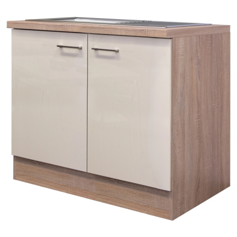 Flex-Well Kuchynská skrinka Orlando pod drez, vr. drezu, 100 x 86 x 57,1 cm