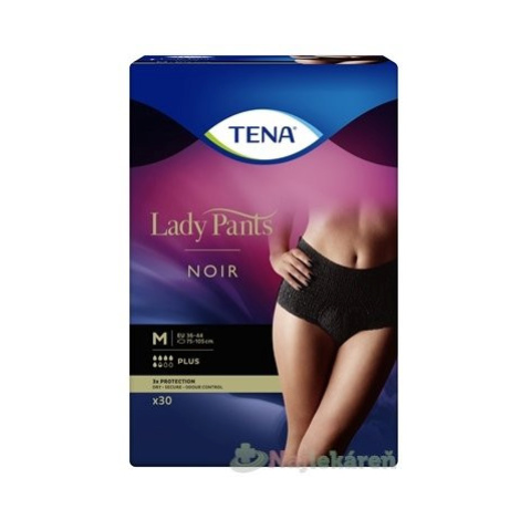 TENA Lady Pants Plus Noir M čierne dámske naťahovacie inkontinenčné nohavičky 30ks