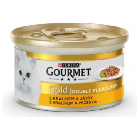 GOURMET GOLD cat králik&pečeň konzervy pre mačky 12x85g