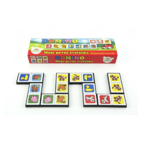 Moje prvé zvieratká Domino 28ks spoločenská hra v krabičke 21x6x3cm Teddies