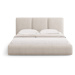 Béžová čalúnená dvojlôžková posteľ s úložným priestorom s roštom 180x200 cm Brody – Mazzini Beds