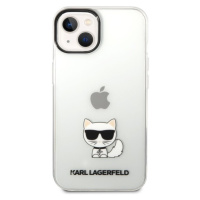 Karl Lagerfeld Choupette Logo Zadný Kryt pre iPhone 14 Max Transparent