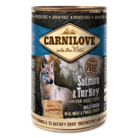 Carnilove dog WM Losos & Morka bez obilnín, konzerva pre psy 400g