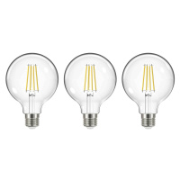LED žiarovka, E27, G95, 3,8W, 2700K, 806lm, 3 kusy