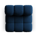 Modrý zamatový modul pohovky (stredový diel) Bellis – Micadoni Home